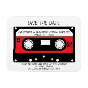 Fun Wedding Dance Mix Tape Save the Date Verlobt Magnet