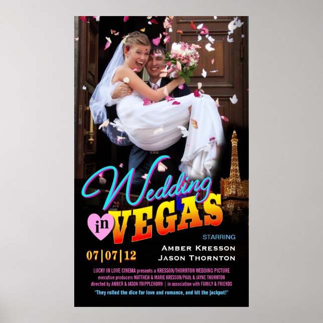 Fun Wedding Movie Poster Vorlage für individuelles (Vorne)