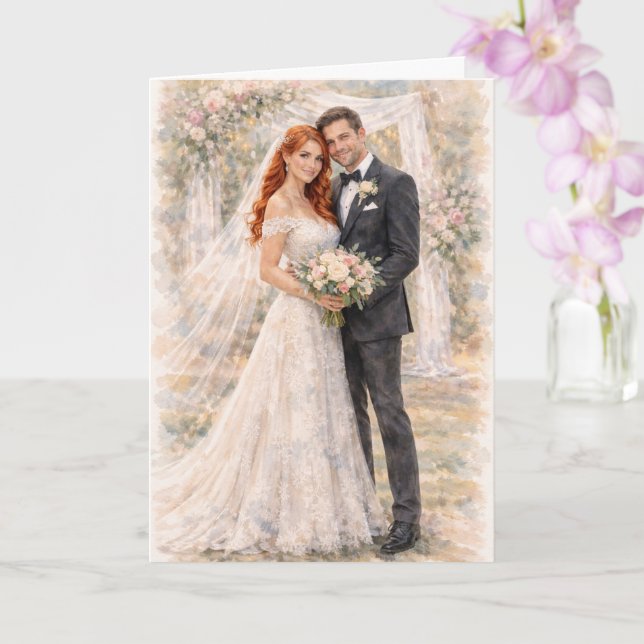 Fun Wedding Prayer Inspired by Ezekiel 25:17 Karte (Orchidee)