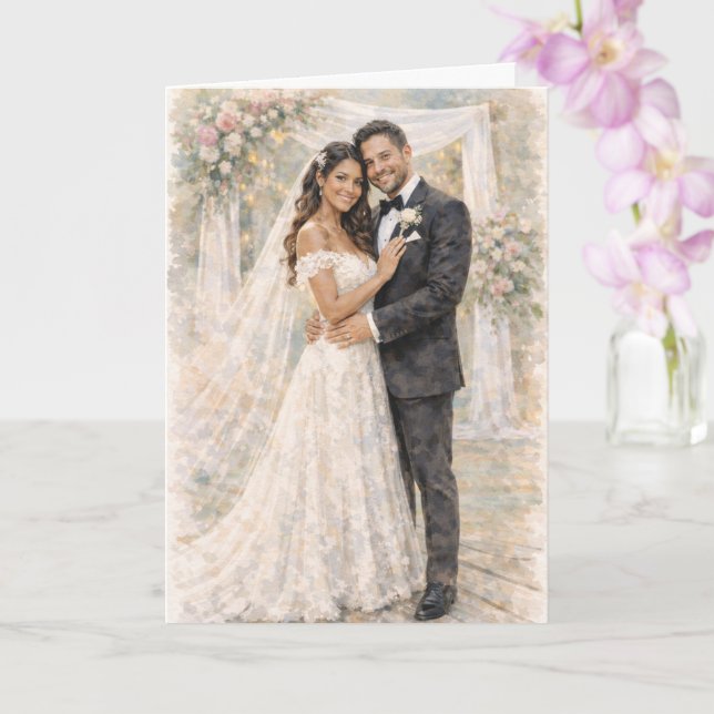 Fun Wedding Prayer Inspired by Ezekiel 25:17 Karte (Orchidee)