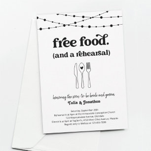 Fun Wedding Probe Dinner Einladung