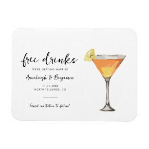 Fun Wedding Save the Date Announcement Achtung Magnet