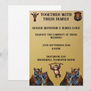 Fun Wedding Zoo Einladung