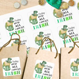 Fun Wee Bit Irish Square Stickers