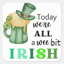 Fun Wee Bit Irish Square Stickers