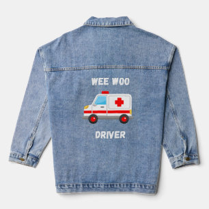 Fun WeeWoo Notfall-Rettungsfahrer Übergabe Jeansjacke