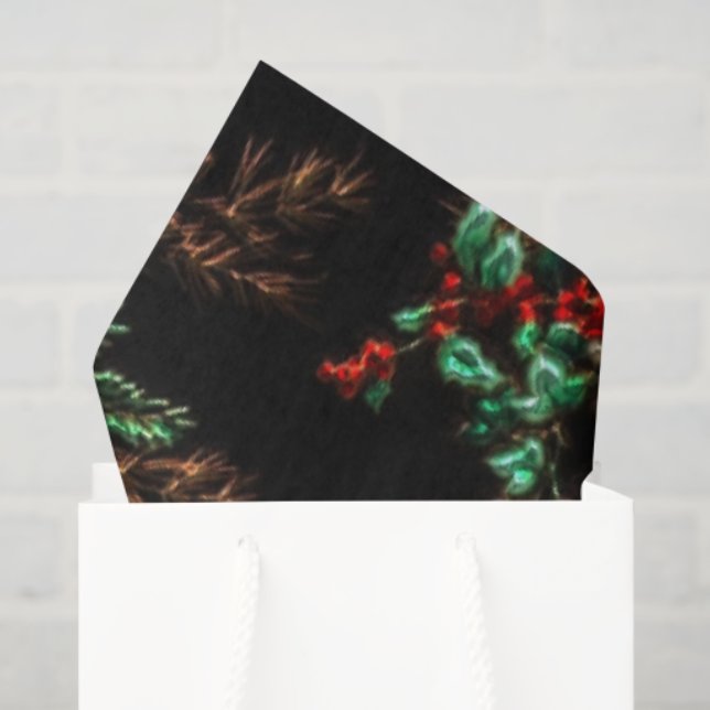 Fun Weihnachten Blumenmuster Papier (Geschenk Tasche)