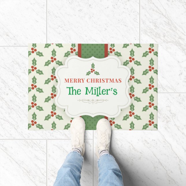 FUN! Weihnachtsmatte - Personalisiert - Name hinzu Fußmatte (Indoor)