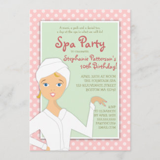 Fun Wellness-Center Girl Birthday Wellness-Center  Einladung
