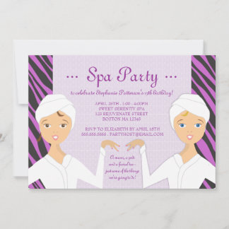 Fun Wellness-Center Girl Geburtstag Wellness-Cente Einladung