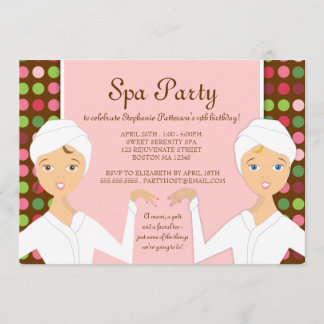 Fun Wellness-Center Girl Geburtstag Wellness-Cente Einladung