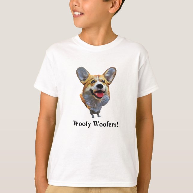 Fun Welsh Corgi Dog Boys T - Shirt (Vorderseite)