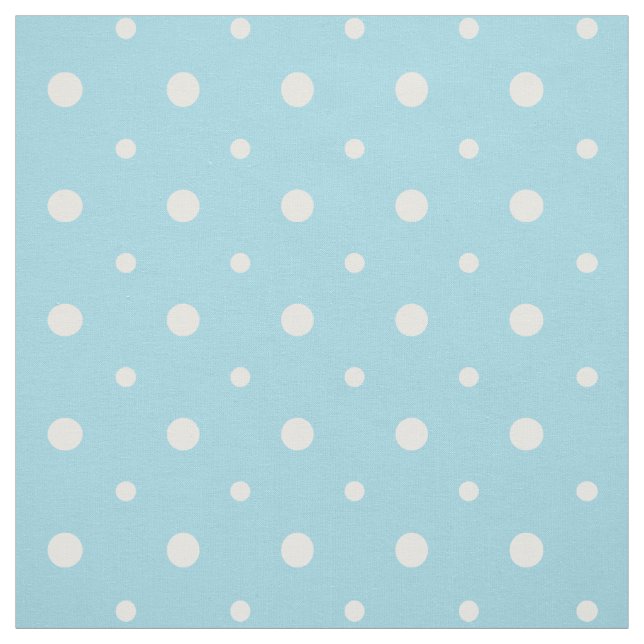 Fun Welsh Sheep Polka Punkte auf Sky Blue Fabric Stoff (Muster)