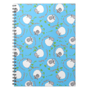 Fun Welsh Sheep, Wales Forever, Spiral Notebook Notizblock