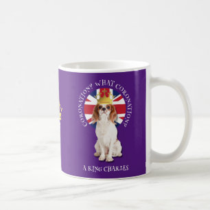 Fun What CORONATION King Charles Spaniel Monogram Kaffeetasse