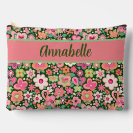 Fun Whimsical Blume großes Zubehör Zubehörtasche