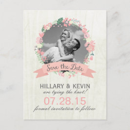 Fun Whimsical Save the Date Foto Cards Ankündigungspostkarte