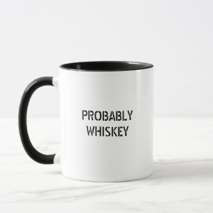 Fun Whiskey Scotch Bourbon Drinker Coole Typografi Tasse