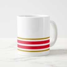 Fun White Bright Red Bottom Edge Racing Streifen