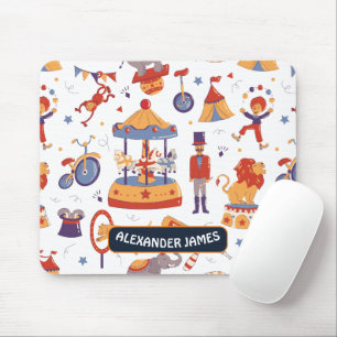 Fun White Carnival Kids School Circus Muster Mousepad