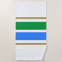 Fun Wide Bright Blue Green White Racing Streifen