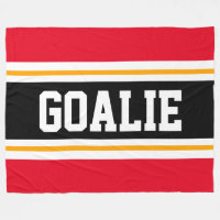 Fun Wide Bright Red Black GOALIE Racing Streifen