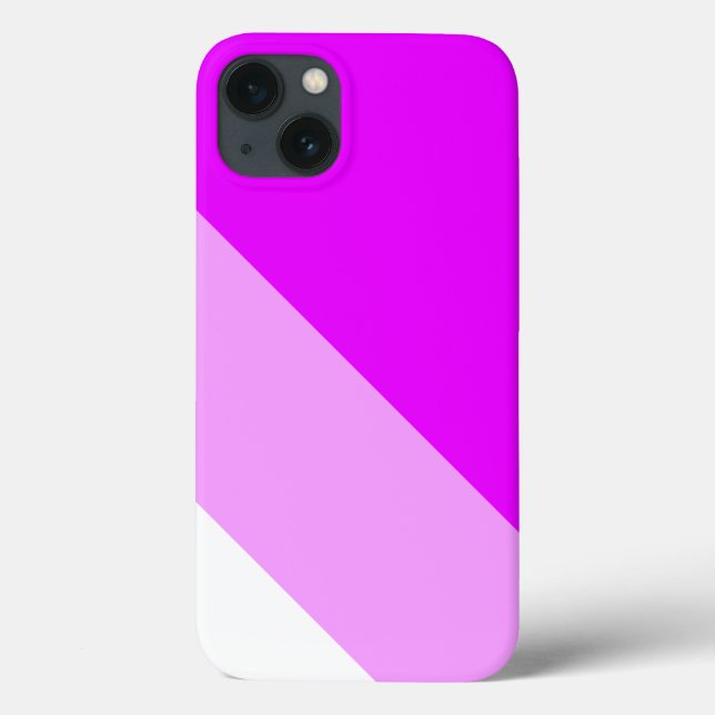 Fun Wide Tropical Pink White Sleant Racing Streife Case-Mate iPhone Hülle (Rückseite)