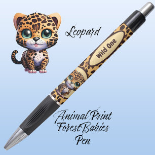 Fun Wild One Leopard Safari Jungle Animal Print 🐆 Kugelschreiber