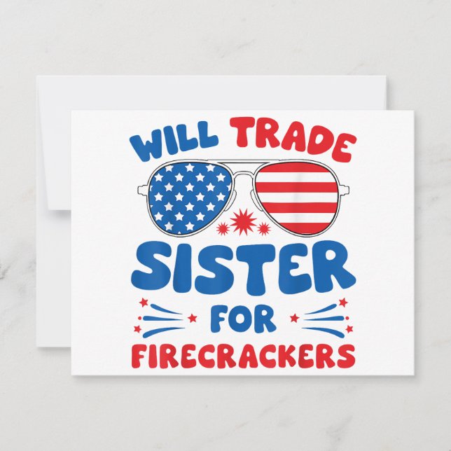Fun Will Trade Sister für Firecrackers Funny USA 4 (Vorderseite)