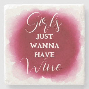 Fun Wine Lover Quote Elegantes Burgund Steinuntersetzer