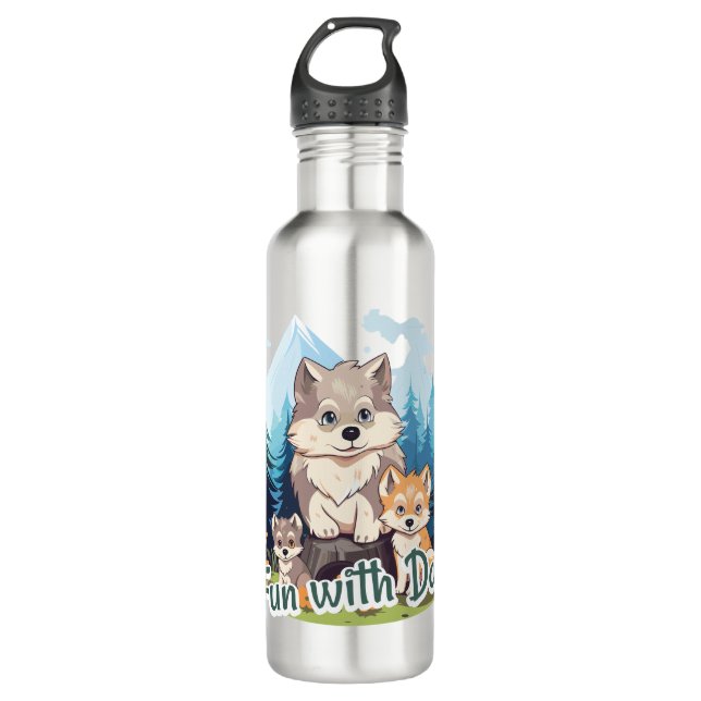 Fun with Dad Edelstahlflasche (Vorderseite)