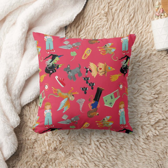 Fun Wizard of Oz on red children's design Kissen (Decke)