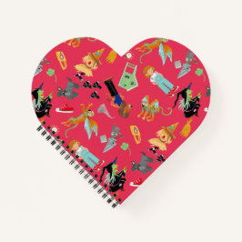 Fun Wizard of Oz on red children's design Notizbuch