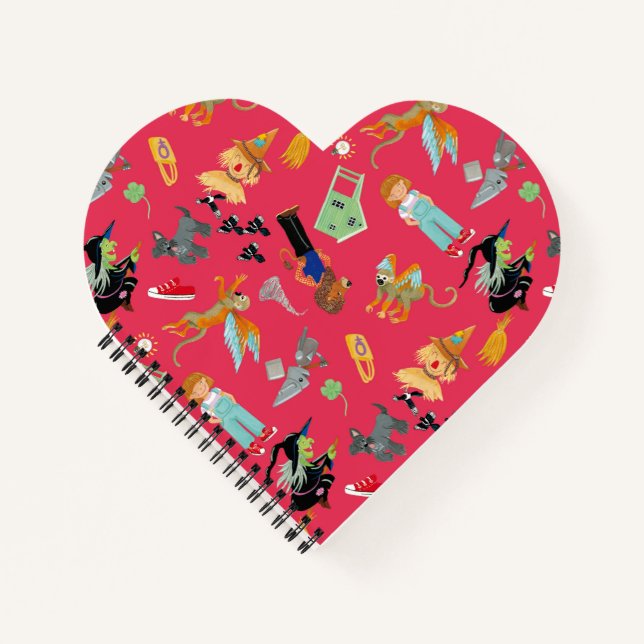 Fun Wizard of Oz on red children's design Notizbuch (Vorderseite)