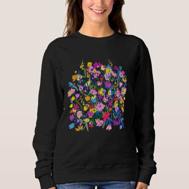 Fun womens grow positive thoughts, inspirational,  sweatshirt (Vorderseite)