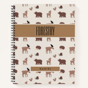 Fun Woodland BOHO Thema Wildfauna Notizbuch