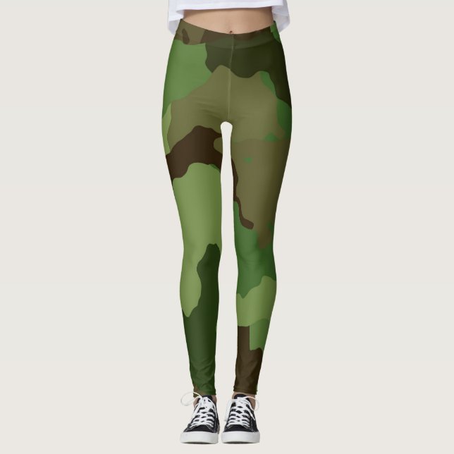 Fun Woodland Camouflage mit größeren Splotches Leggings (Vorderseite)
