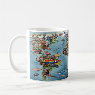 Fun World Map Kaffeetasse
