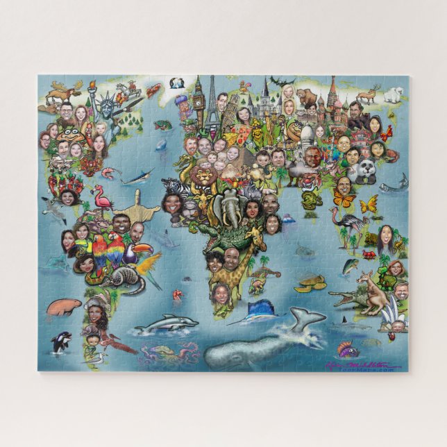 Fun World Map Puzzle (Horizontal)