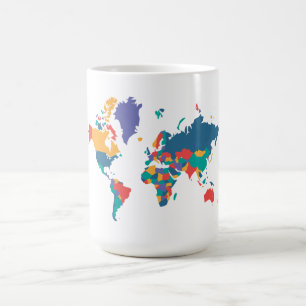 Fun World Map Tasse