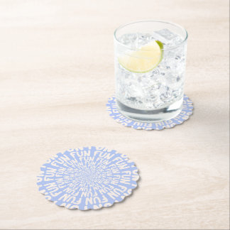Fun Wort Wiederholung Spiralcreme Lila lila Biene Untersetzer