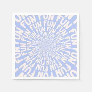 Fun Wort Wiederholung Spiralcreme lila Serviette