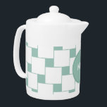 Fun Woven Squares Minze Green<br><div class="desc">Spaß und Stilvolle und trendige moderne gewebte Quadrate Muster. Hier in Mint Green für diesen absolut eleganten Look - mit herausnehmbarer Monogramm-Vorlage</div>