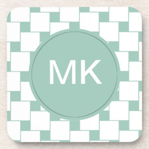 Fun Woven Squares Minze Green Getränkeuntersetzer