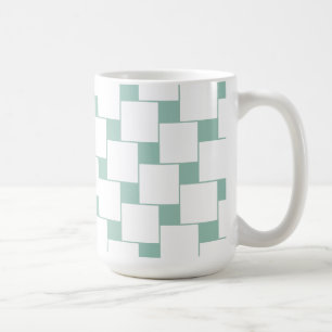 Fun Woven Squares Minze Green Tasse