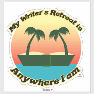 Fun Writer kehren Epic Author Tropical Time zurück Aufkleber