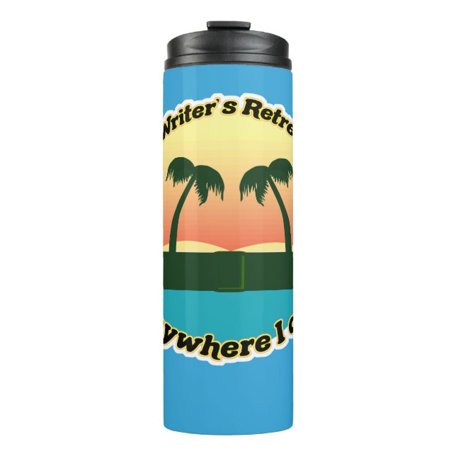 Fun Writers Retreat Epic Author Lifestyle Logo Thermosbecher (Vorderseite)