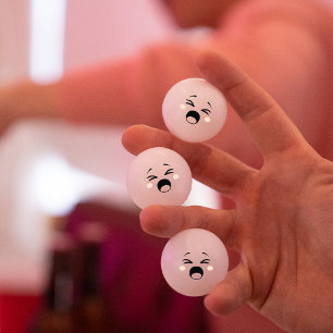 Fun Yawning Süsse Face Ping Pong Ball Tischtennisball