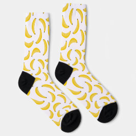 Fun Yellow Banana Illustration Pattern Socks Socken