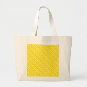 Fun Yellow Crayon Pattern Jumbo Stoffbeutel